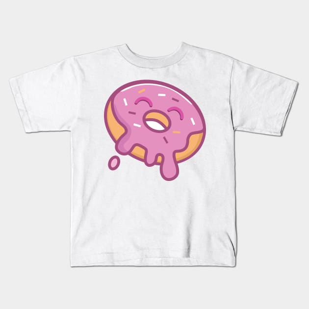 Cute cartoon donut character Kids T-Shirt by ramith-concept